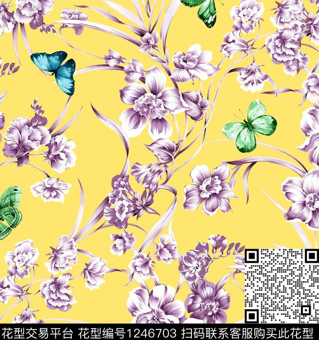 小碎花数码印花华亿平台下载（图片编号: 1246703） - 瓦栏（Walan）