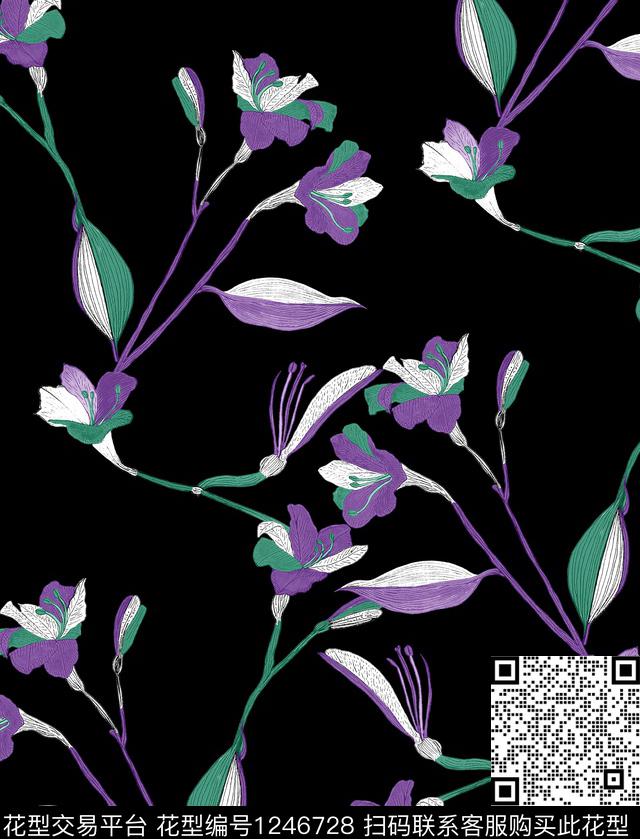 小碎花数码印花华亿平台下载（图片编号: 1246728） - 瓦栏（Walan）