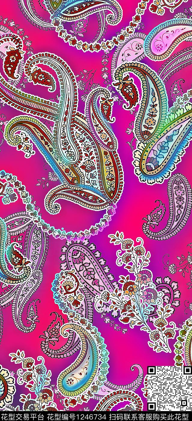 抽象大牌风几何数码印花华亿平台下载（图片编号: 1246734） - 瓦栏（Walan）