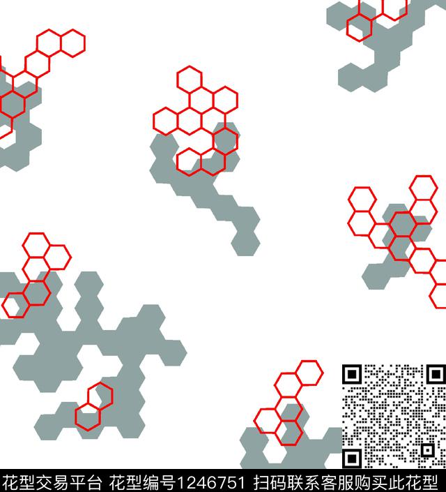 足球纹蜂窝传统印花华亿平台下载（图片编号: 1246751） - 瓦栏（Walan）