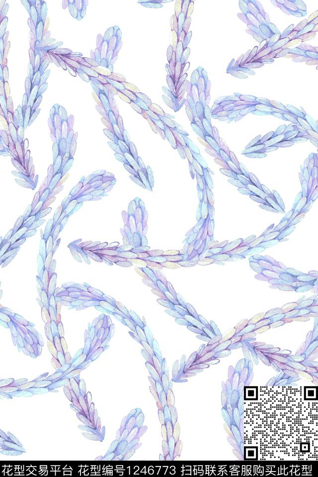 花卉植物绿植树叶数码印花华亿平台下载（图片编号: 1246773） - 瓦栏（Walan）