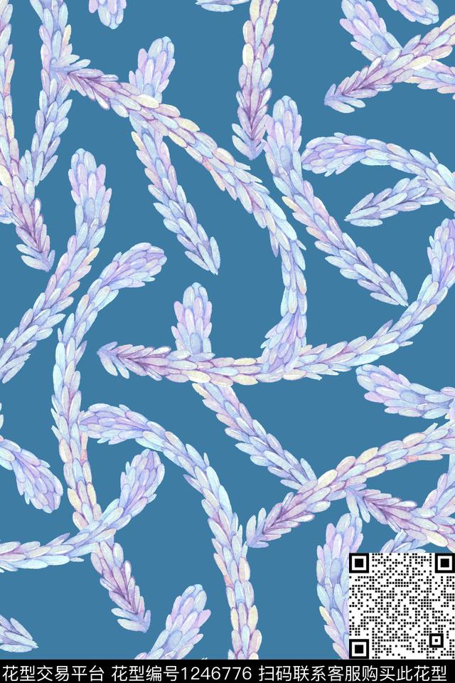 花卉植物绿植树叶数码印花华亿平台下载（图片编号: 1246776） - 瓦栏（Walan）