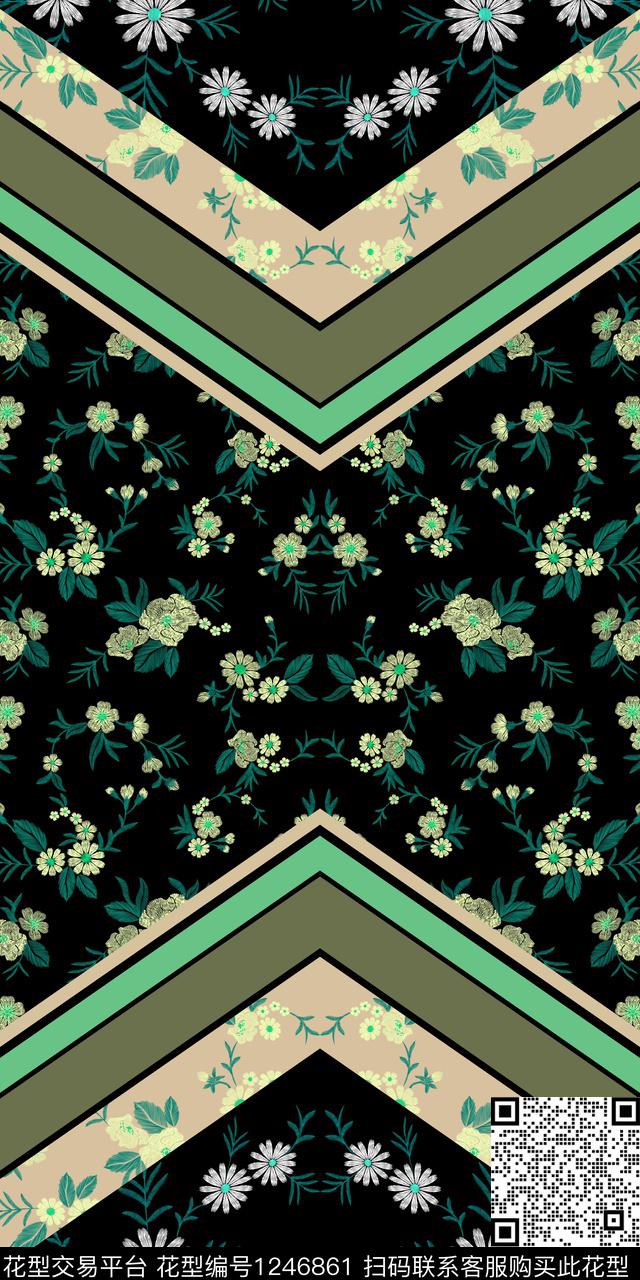 小碎花秋冬华亿平台民族风传统印花华亿平台下载（图片编号: 1246861） - 瓦栏（Walan）