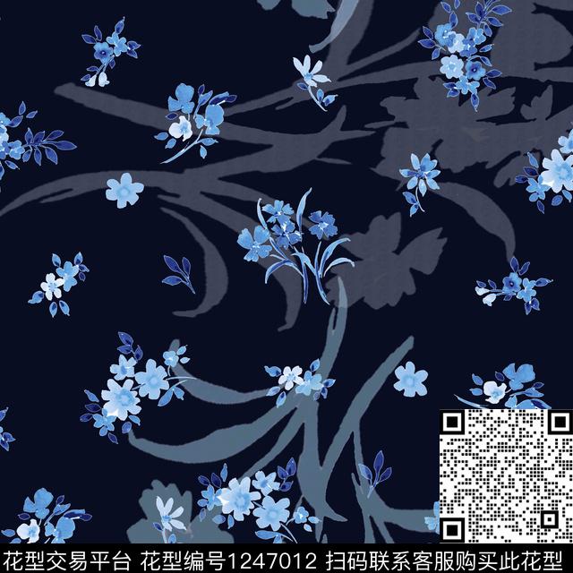 花卉大牌风数码华亿平台数码印花华亿平台下载（图片编号: 1247012） - 瓦栏（Walan）