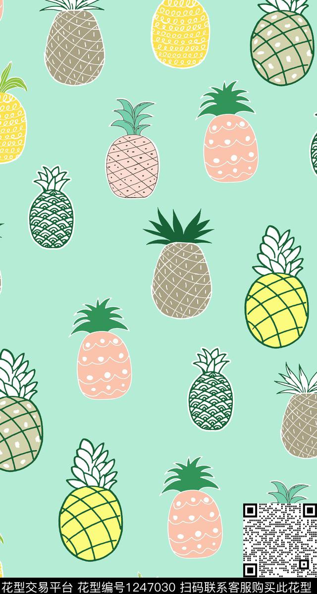 菠萝北欧传统印花华亿平台下载（图片编号: 1247030） - 瓦栏（Walan）