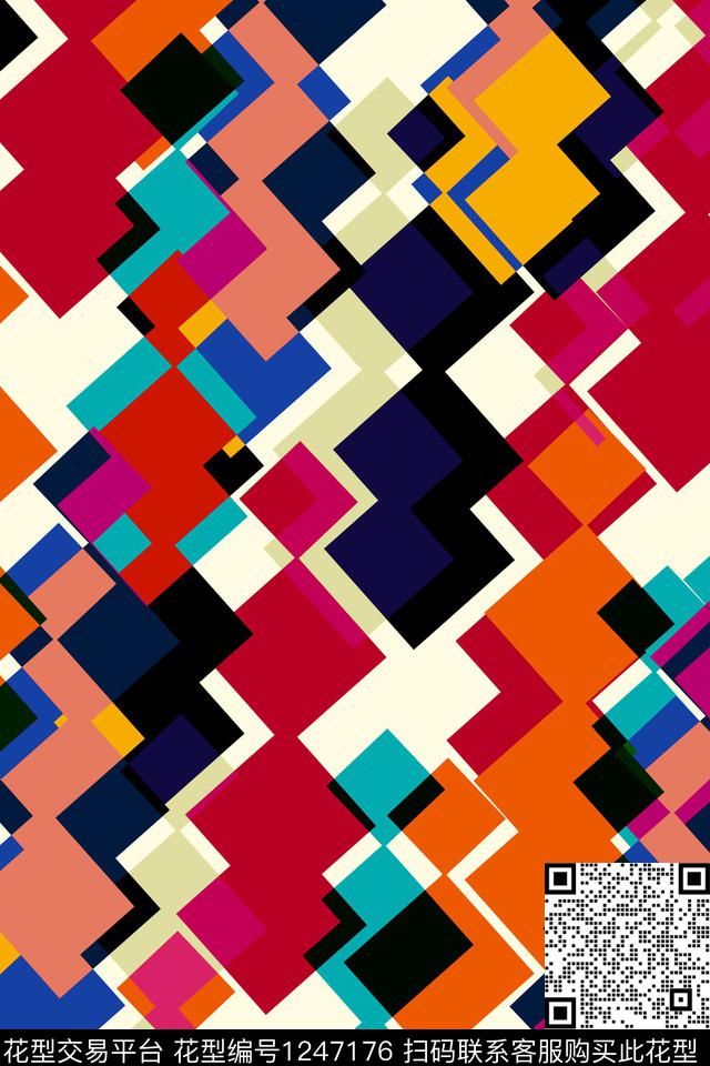 抽象男装大牌风时尚传统印花华亿平台下载（图片编号: 1247176） - 瓦栏（Walan）