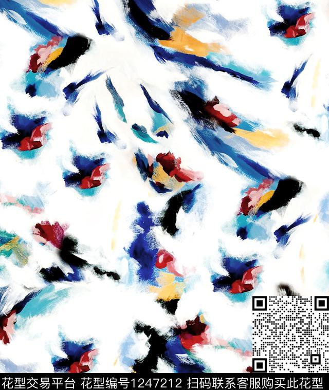 水彩花卉AKRISAUDRA数码印花华亿平台下载（图片编号: 1247212） - 瓦栏（Walan）