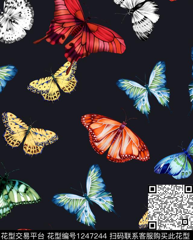 大牌风蝴蝶ALICE数码印花华亿平台下载（图片编号: 1247244） - 瓦栏（Walan）