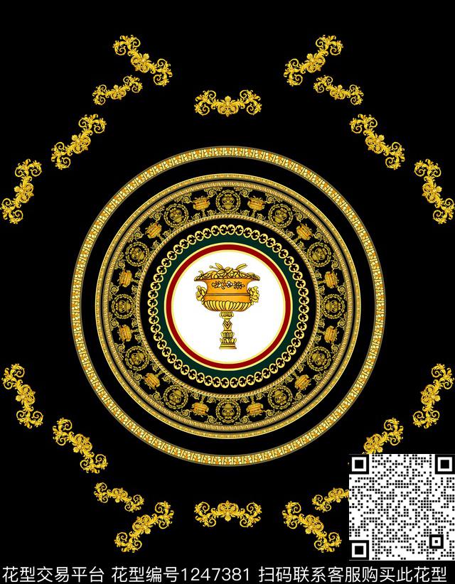 几何大牌风潮牌数码印花华亿平台下载（图片编号: 1247381） - 瓦栏（Walan）