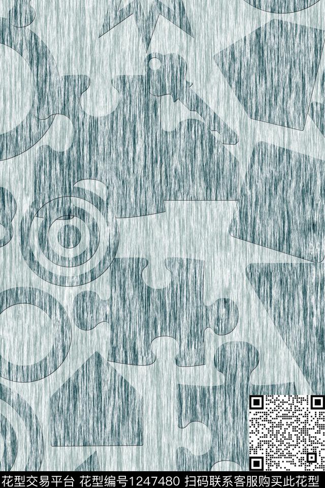 几何肌理抽象数码印花华亿平台下载（图片编号: 1247480） - 瓦栏（Walan）