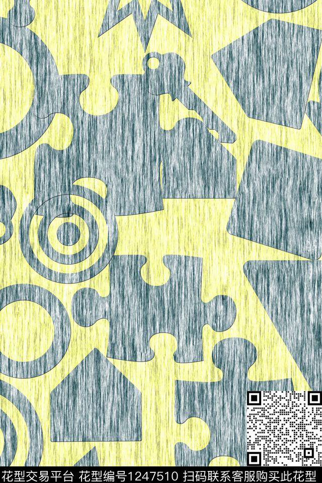 几何肌理抽象数码印花华亿平台下载（图片编号: 1247510） - 瓦栏（Walan）