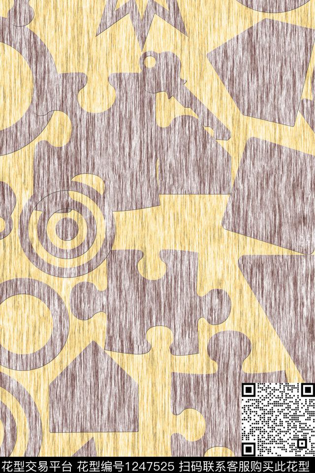 几何肌理抽象数码印花华亿平台下载（图片编号: 1247525） - 瓦栏（Walan）