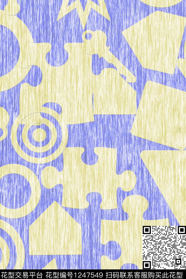 几何肌理抽象数码印花华亿平台下载（图片编号: 1247549） - 瓦栏（Walan）