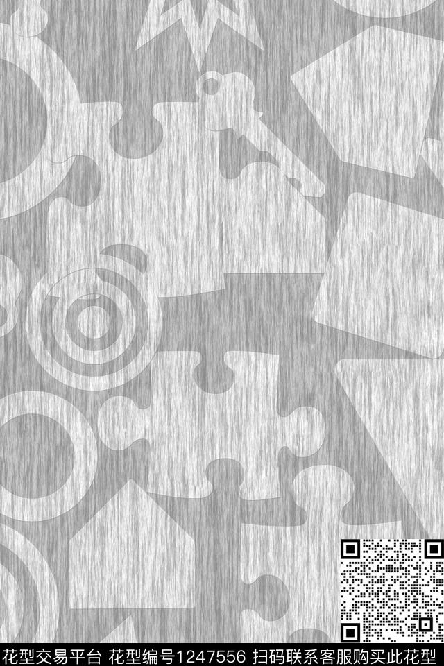 几何肌理抽象数码印花华亿平台下载（图片编号: 1247556） - 瓦栏（Walan）