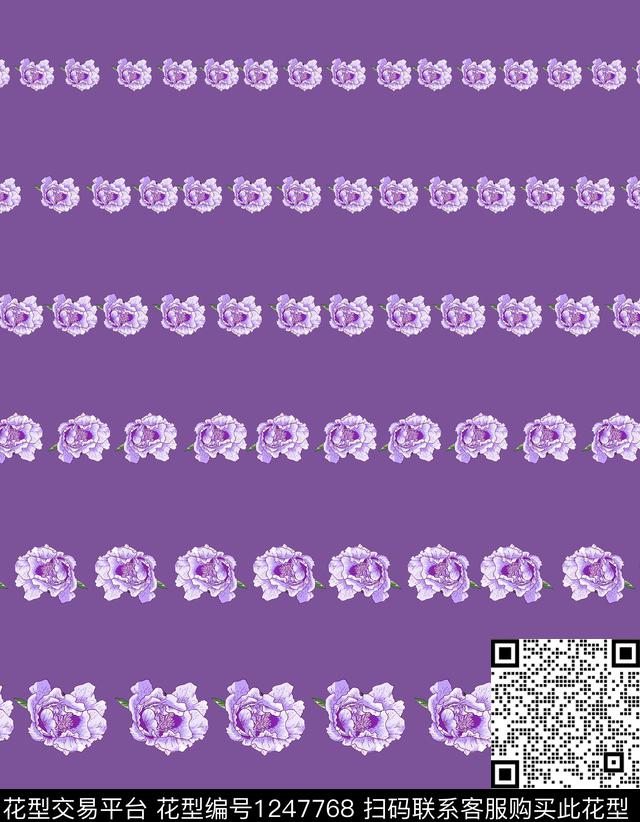 花卉小清新数码华亿平台数码印花华亿平台下载（图片编号: 1247768） - 瓦栏（Walan）