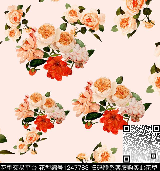 牡丹数码印花华亿平台下载（图片编号: 1247783） - 瓦栏（Walan）