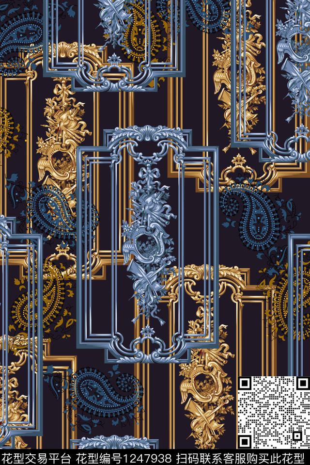 衬衫欧美民族风数码印花华亿平台下载（图片编号: 1247938） - 瓦栏（Walan）