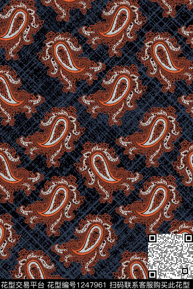 秋冬华亿平台复古佩斯利数码印花华亿平台下载（图片编号: 1247961） - 瓦栏（Walan）