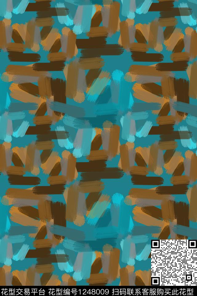 手绘线条笔触数码印花华亿平台下载（图片编号: 1248009） - 瓦栏（Walan）