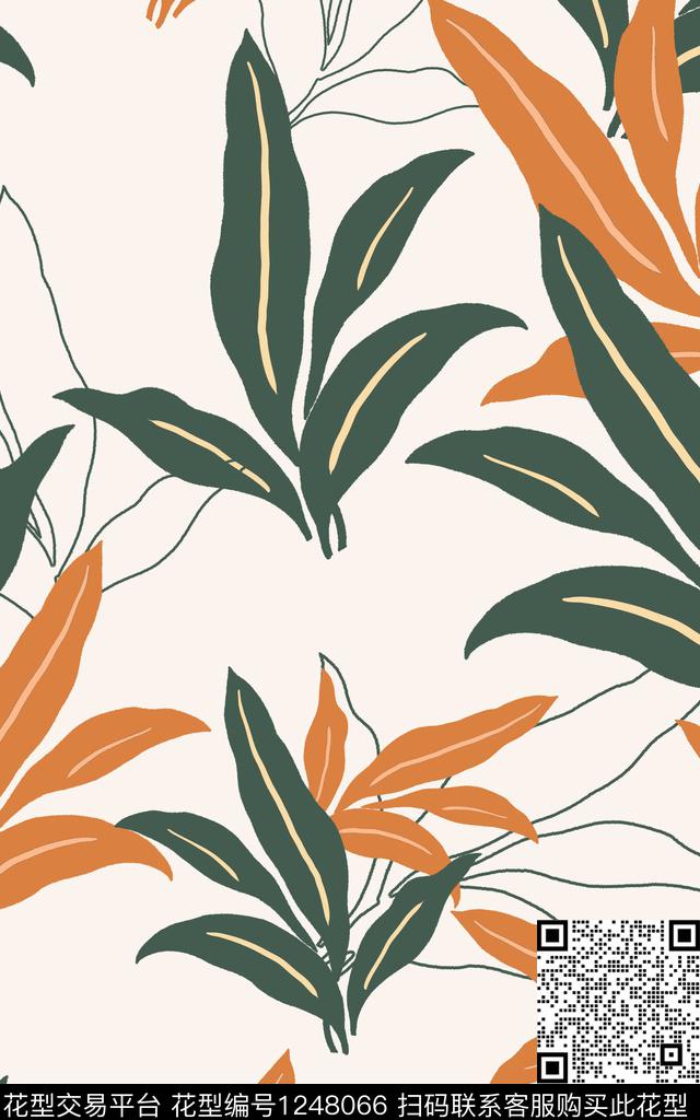 花卉大牌风传统印花华亿平台下载（图片编号: 1248066） - 瓦栏（Walan）