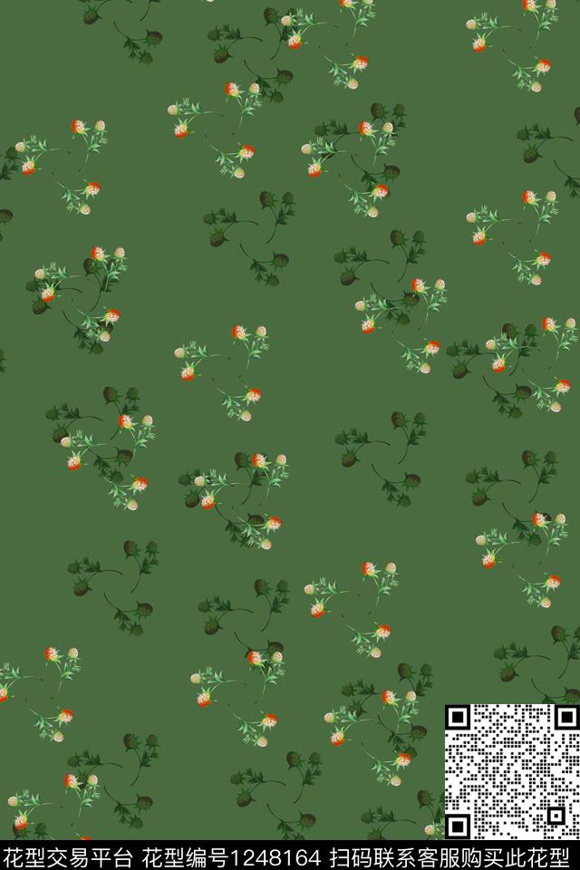 小碎花女装草莓数码印花华亿平台下载（图片编号: 1248164） - 瓦栏（Walan）