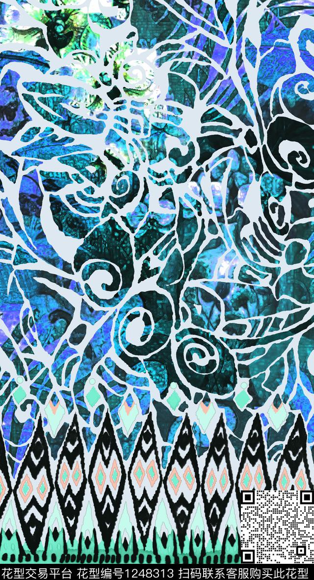 定位花数码华亿平台大牌风数码印花华亿平台下载（图片编号: 1248313） - 瓦栏（Walan）