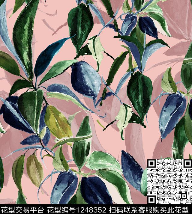 吊兰leafleaves数码印花华亿平台下载（图片编号: 1248352） - 瓦栏（Walan）