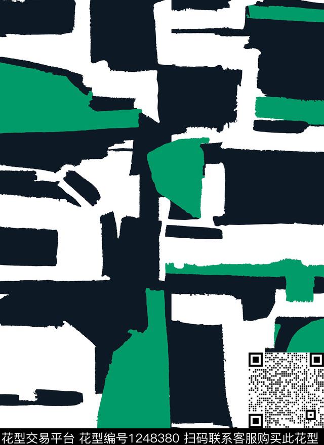 大牌男装红黑几何传统印花华亿平台下载（图片编号: 1248380） - 瓦栏（Walan）