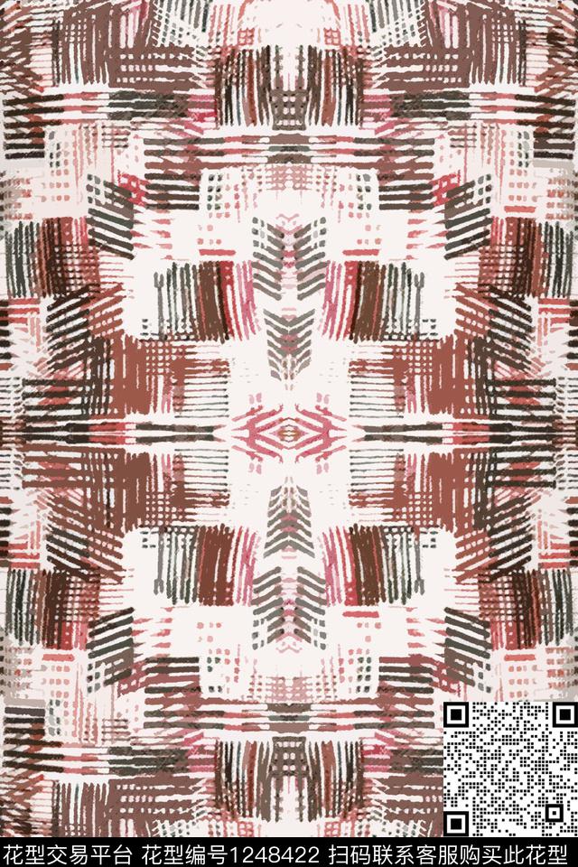 复古几何文艺数码印花华亿平台下载（图片编号: 1248422） - 瓦栏（Walan）