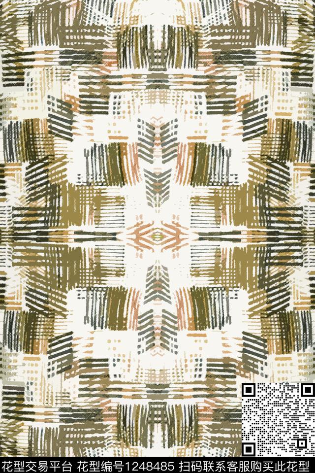 复古几何文艺数码印花华亿平台下载（图片编号: 1248485） - 瓦栏（Walan）