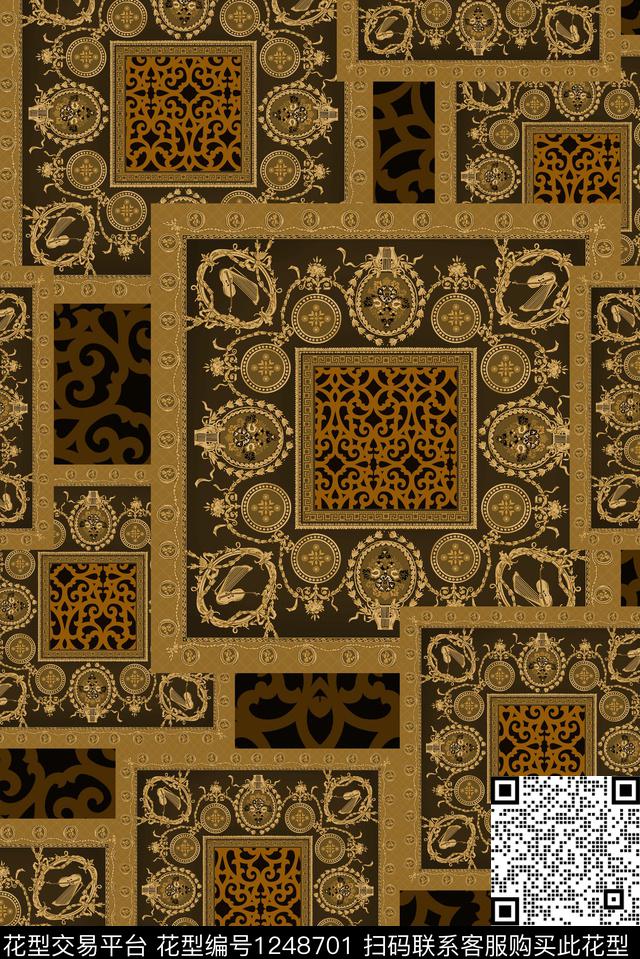 欧美衬衫佩斯利数码印花华亿平台下载（图片编号: 1248701） - 瓦栏（Walan）