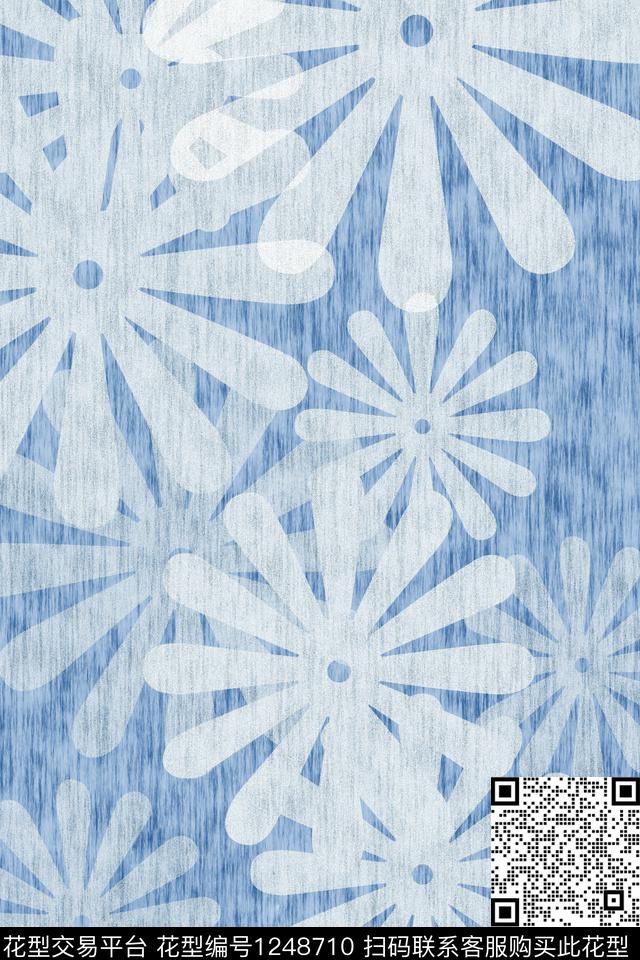 肌理花卉面料数码印花华亿平台下载（图片编号: 1248710） - 瓦栏（Walan）