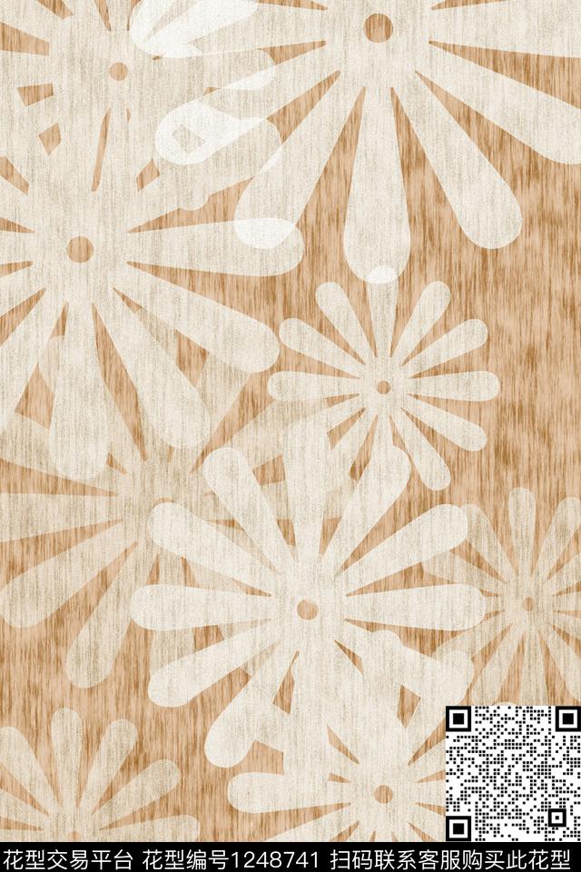 肌理花卉面料数码印花华亿平台下载（图片编号: 1248741） - 瓦栏（Walan）
