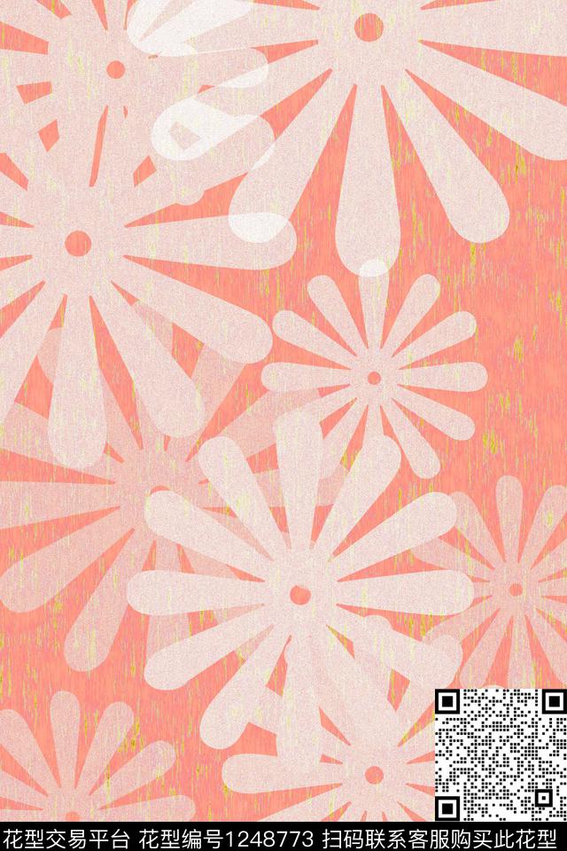 肌理花卉面料数码印花华亿平台下载（图片编号: 1248773） - 瓦栏（Walan）