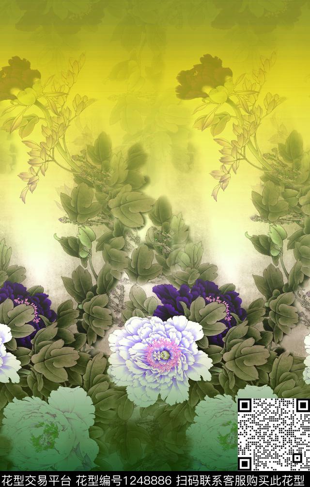 定位花女装中老年数码印花华亿平台下载（图片编号: 1248886） - 瓦栏（Walan）