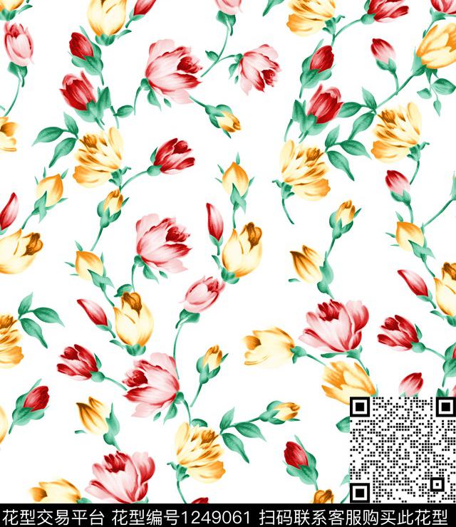 小碎花数码印花华亿平台下载（图片编号: 1249061） - 瓦栏（Walan）