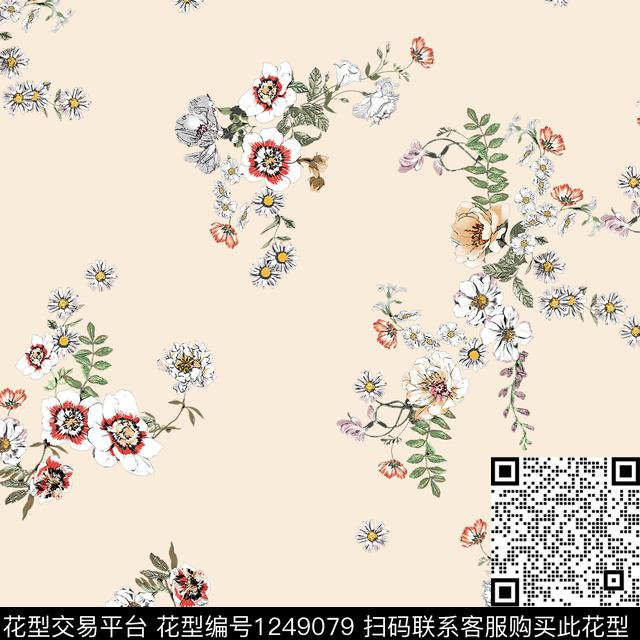 小碎花小清新数码华亿平台数码印花华亿平台下载（图片编号: 1249079） - 瓦栏（Walan）