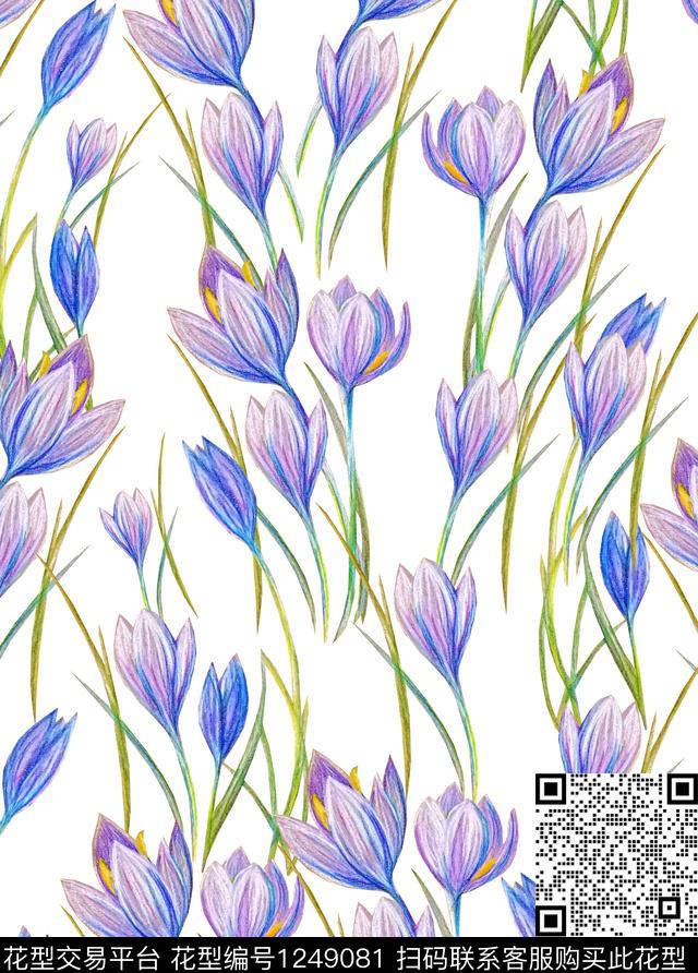 绣球花小碎花蔬菜数码印花华亿平台下载（图片编号: 1249081） - 瓦栏（Walan）