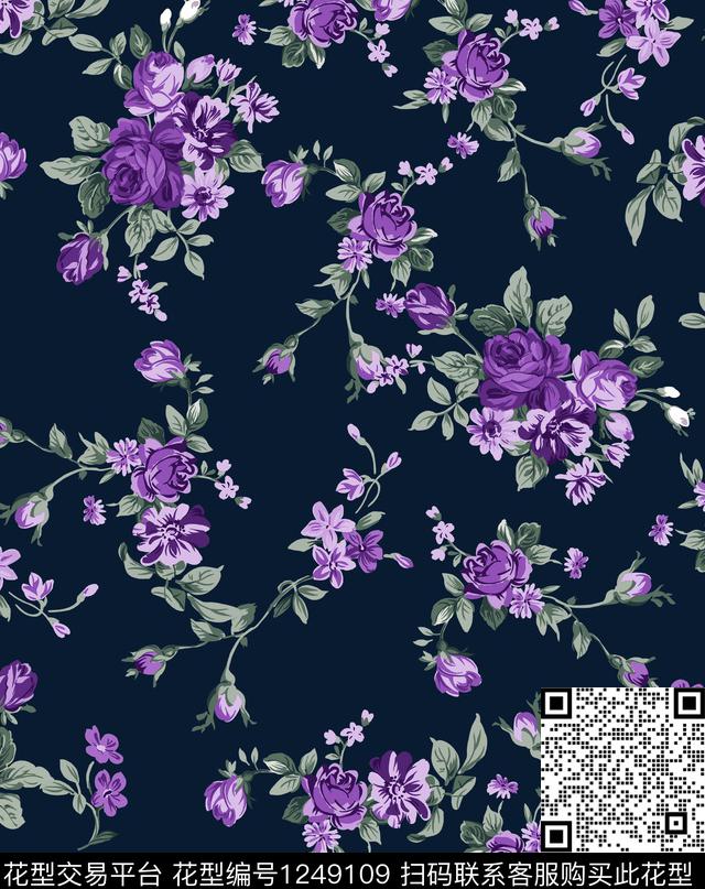 小碎花数码印花华亿平台下载（图片编号: 1249109） - 瓦栏（Walan）