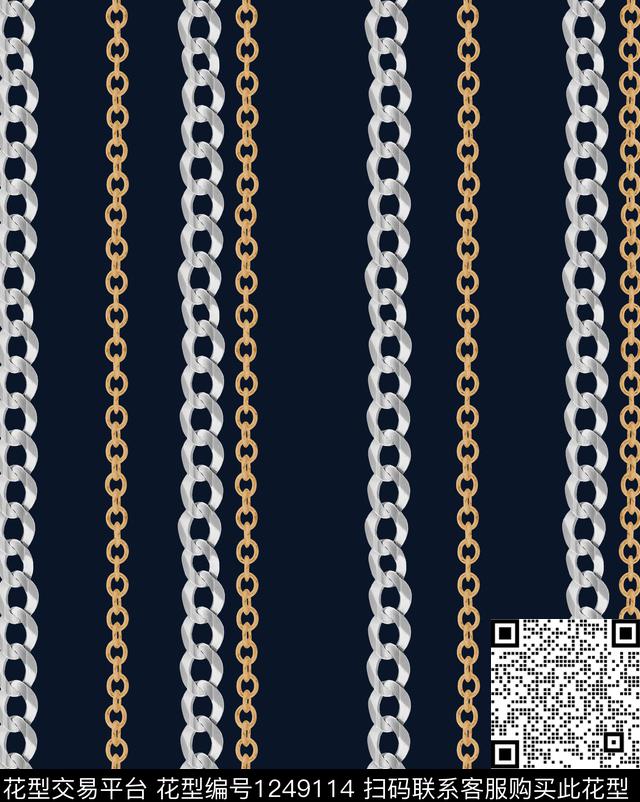 链条大牌风金银首饰数码印花华亿平台下载（图片编号: 1249114） - 瓦栏（Walan）