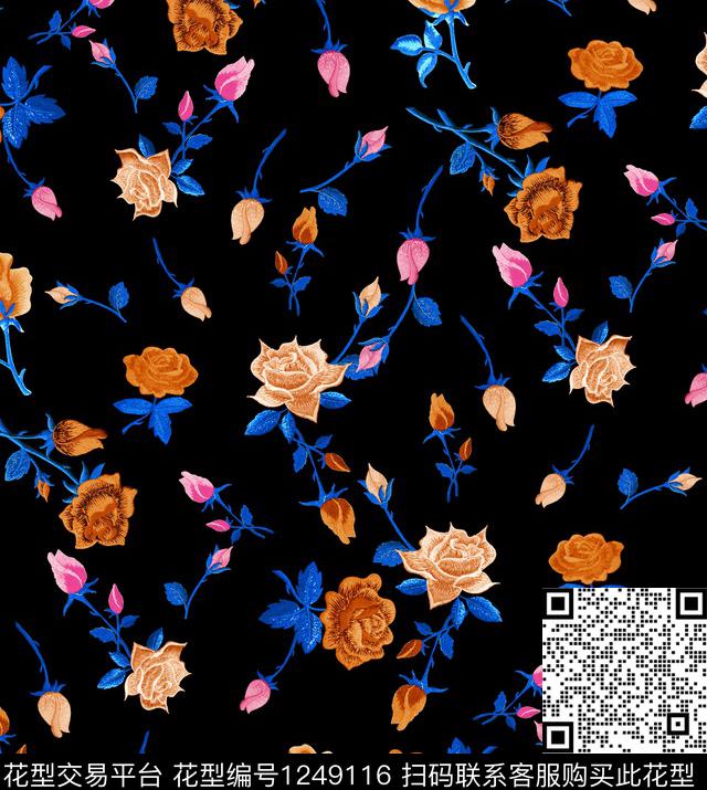 小碎花数码印花华亿平台下载（图片编号: 1249116） - 瓦栏（Walan）