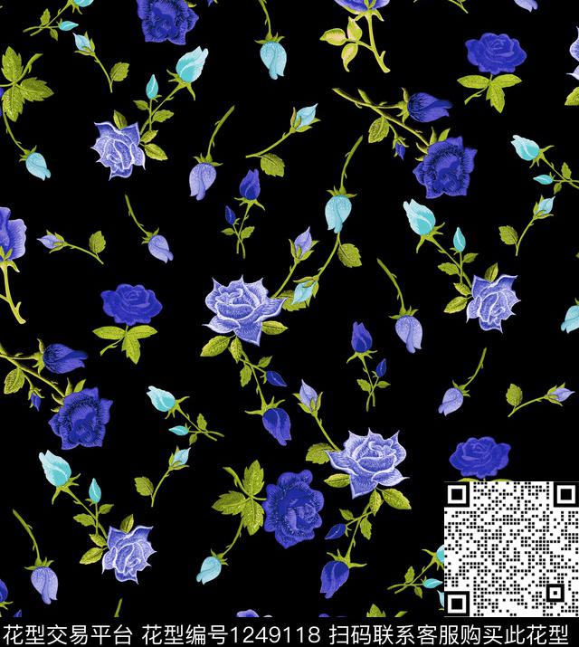 绣球花小碎花蔬菜数码印花华亿平台下载（图片编号: 1249118） - 瓦栏（Walan）