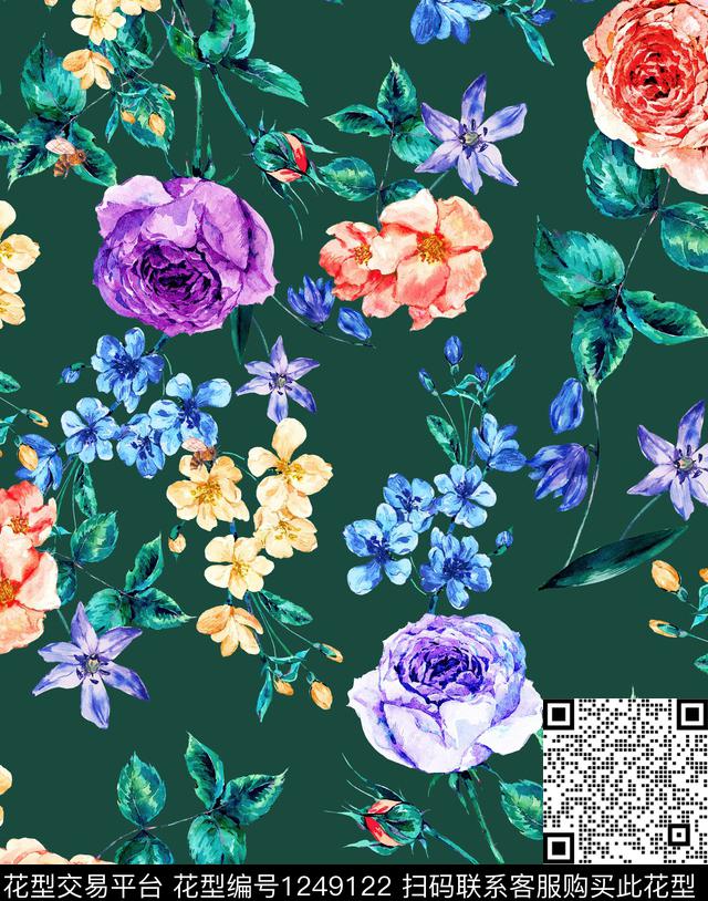 小碎花数码印花华亿平台下载（图片编号: 1249122） - 瓦栏（Walan）