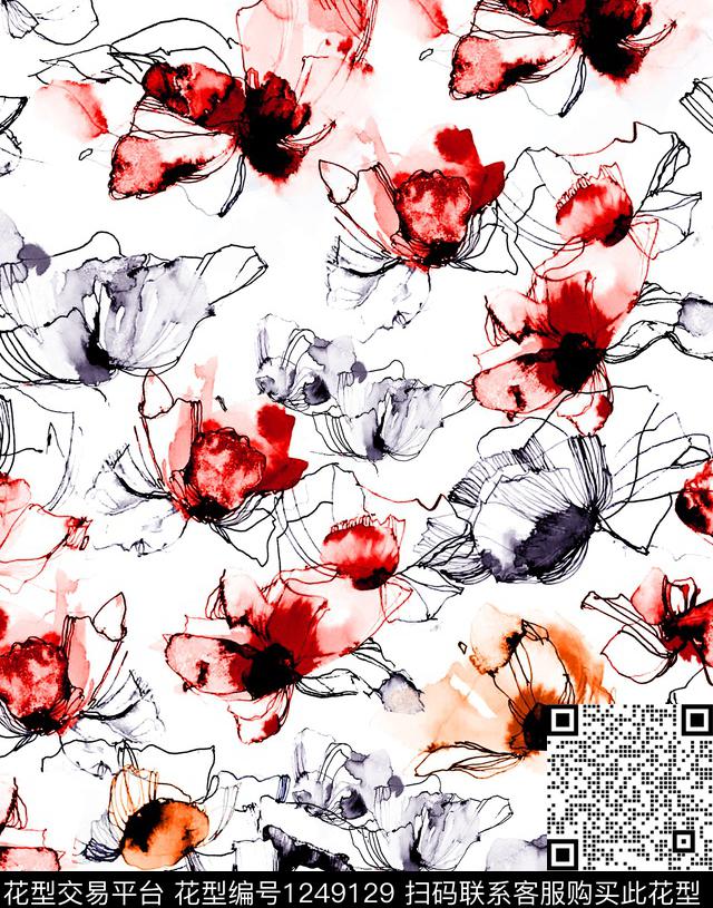 小碎花数码印花华亿平台下载（图片编号: 1249129） - 瓦栏（Walan）