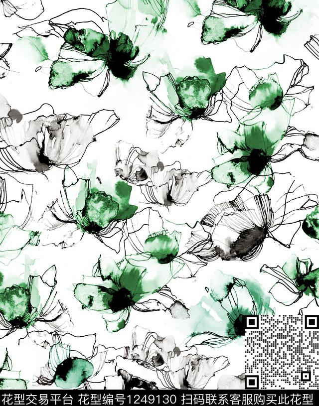 绣球花小碎花蔬菜数码印花华亿平台下载（图片编号: 1249130） - 瓦栏（Walan）