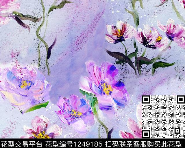 花卉数码华亿平台大牌风数码印花华亿平台下载（图片编号: 1249185） - 瓦栏（Walan）
