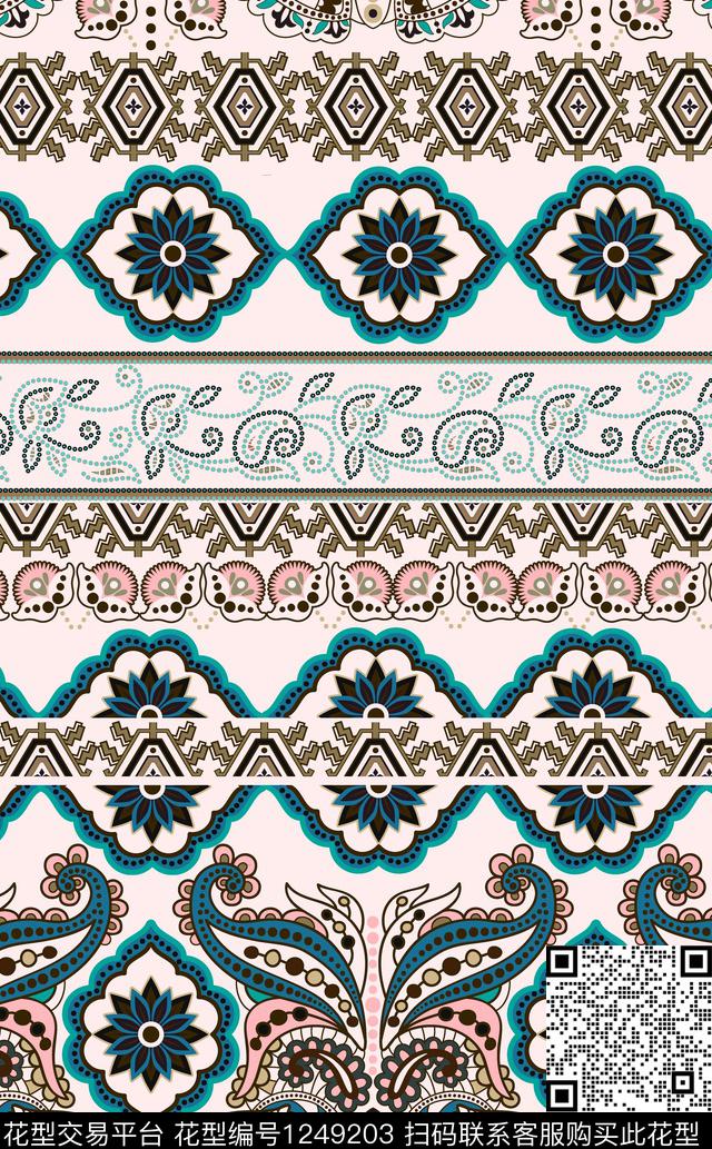 复古花夲中老年衣裙系列纱裙雪纺系列传统印花华亿平台下载（图片编号: 1249203） - 瓦栏（Walan）