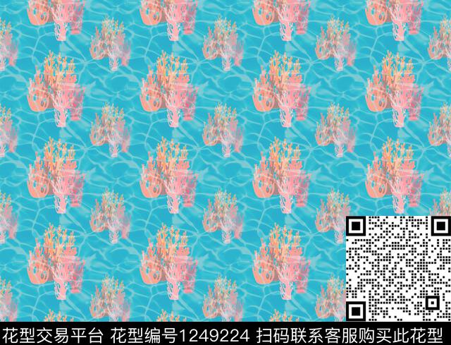 清爽小碎花海洋数码印花华亿平台下载（图片编号: 1249224） - 瓦栏（Walan）