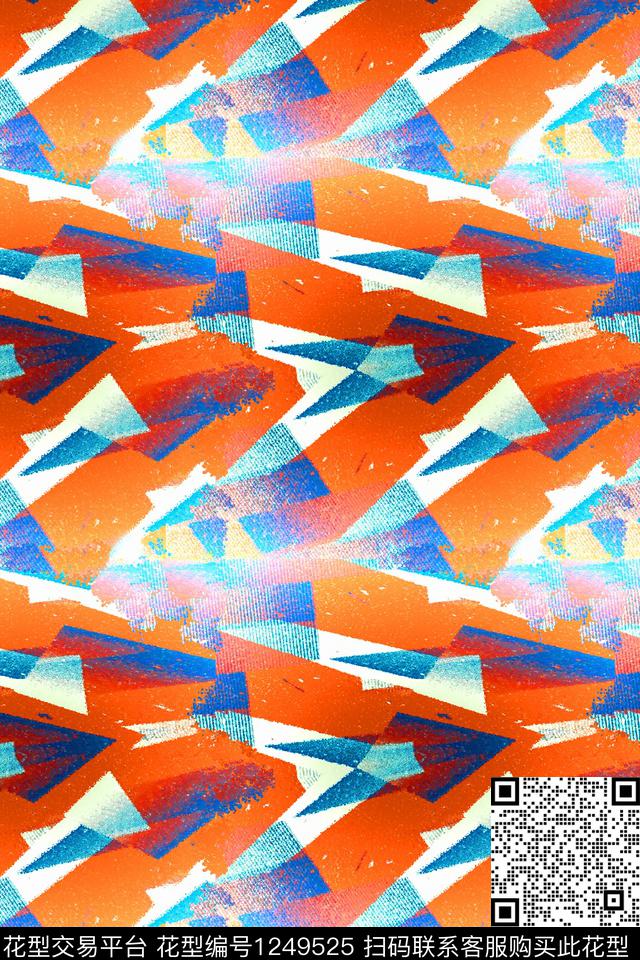 抽象男装几何数码华亿平台数码印花华亿平台下载（图片编号: 1249525） - 瓦栏（Walan）
