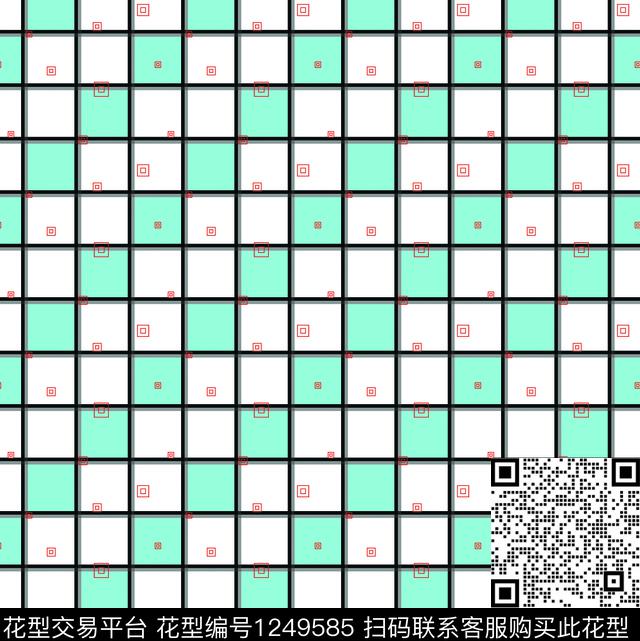 男装格子回字格棋盘格传统印花华亿平台下载（图片编号: 1249585） - 瓦栏（Walan）